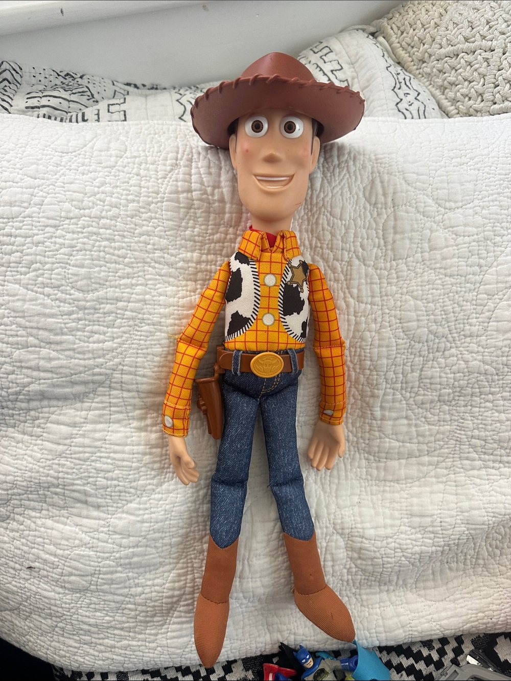 Sheriff Woody Doll - Yellow Plaid Shirt & Denim Jeans